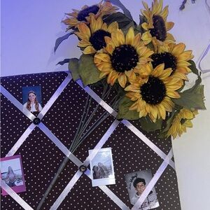 Fake sunflower decor